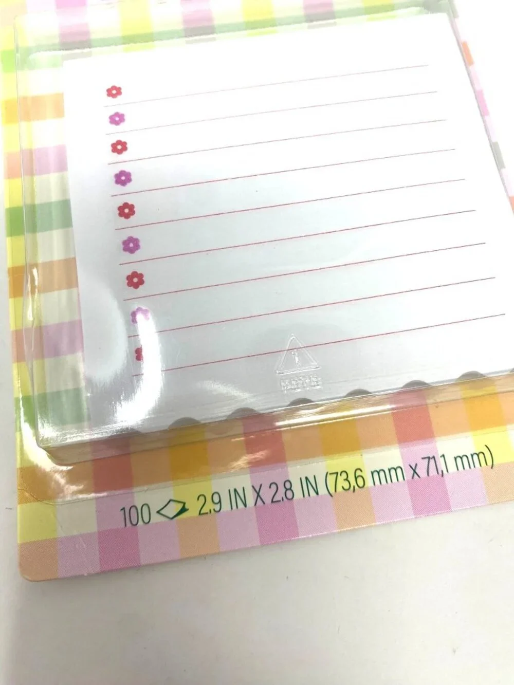 Post-it 2 Pk Hoppy Notes Green Leaf/Ladybug Square & Pink Flower Bullet List